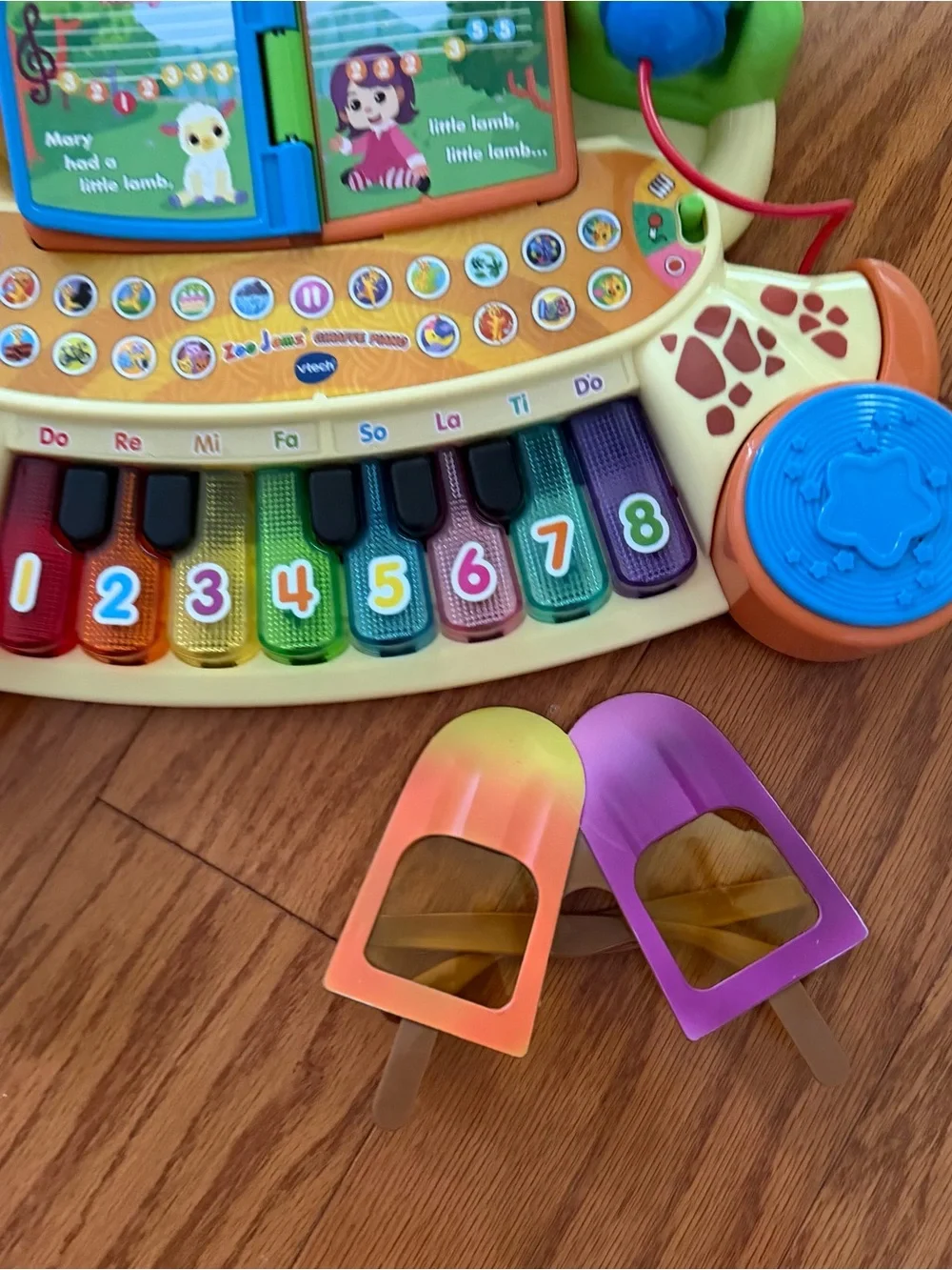 Interactive Giraffe Musical Keyboard Toy - Multicolor